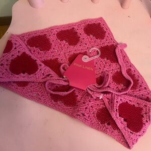 Valentines Crocheted Head Scarf